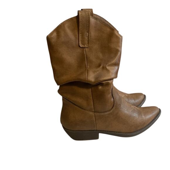 STYLE & CO Dannaa Western Cowboy Boots - Size 6 Brown Pull On - Picture 9 of 11